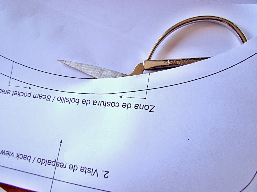 recortamos el patrón pdf de la trona