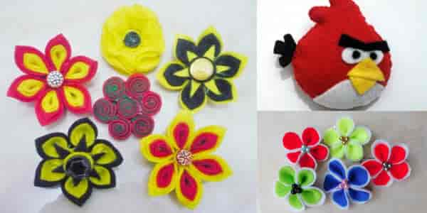 kerajinan Tangan Membuat Bros Dari Kain Flanel Aneka Kreasi