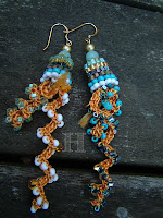 bead crochet earrings by ClearlyHelena