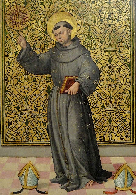 São Bernardino de Siena, autor de muitos contos morais. Pintor anônimo espanhol São Bernardino de Siena, autor de muitos contos morais. Pintor anônimo espanhol