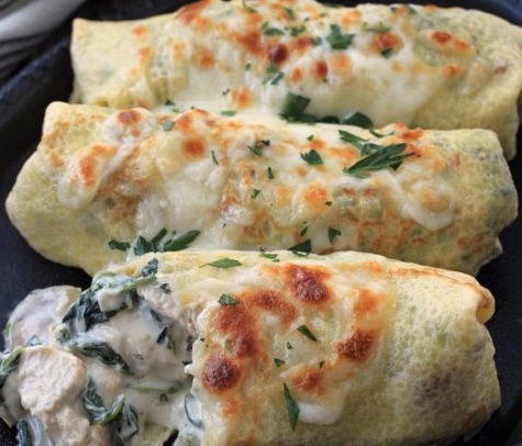 How to Make Spinach Mushroom Crepes