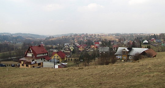 Panorama na wioskę Skawa