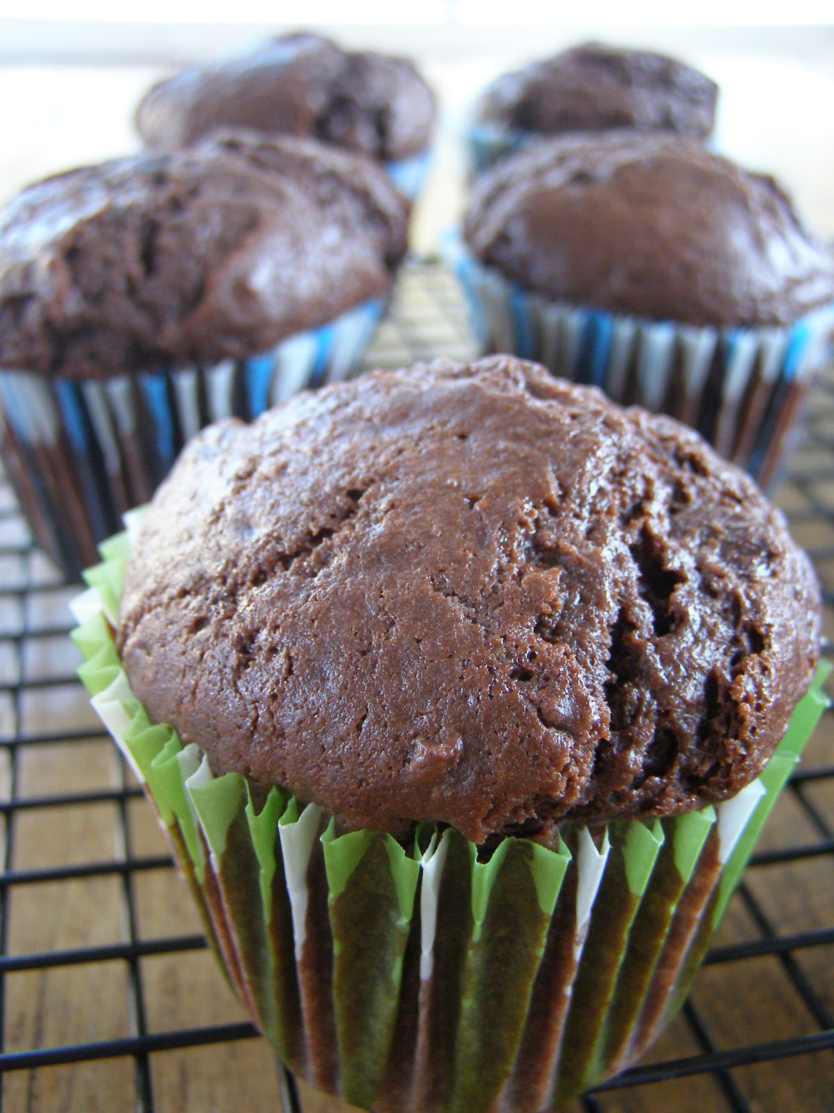 besos de canela y menta Muffins de Chocolate, Chocolate