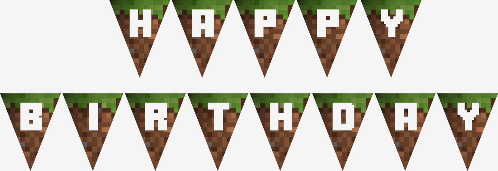 Minecraft Birthday Banner Printable Free