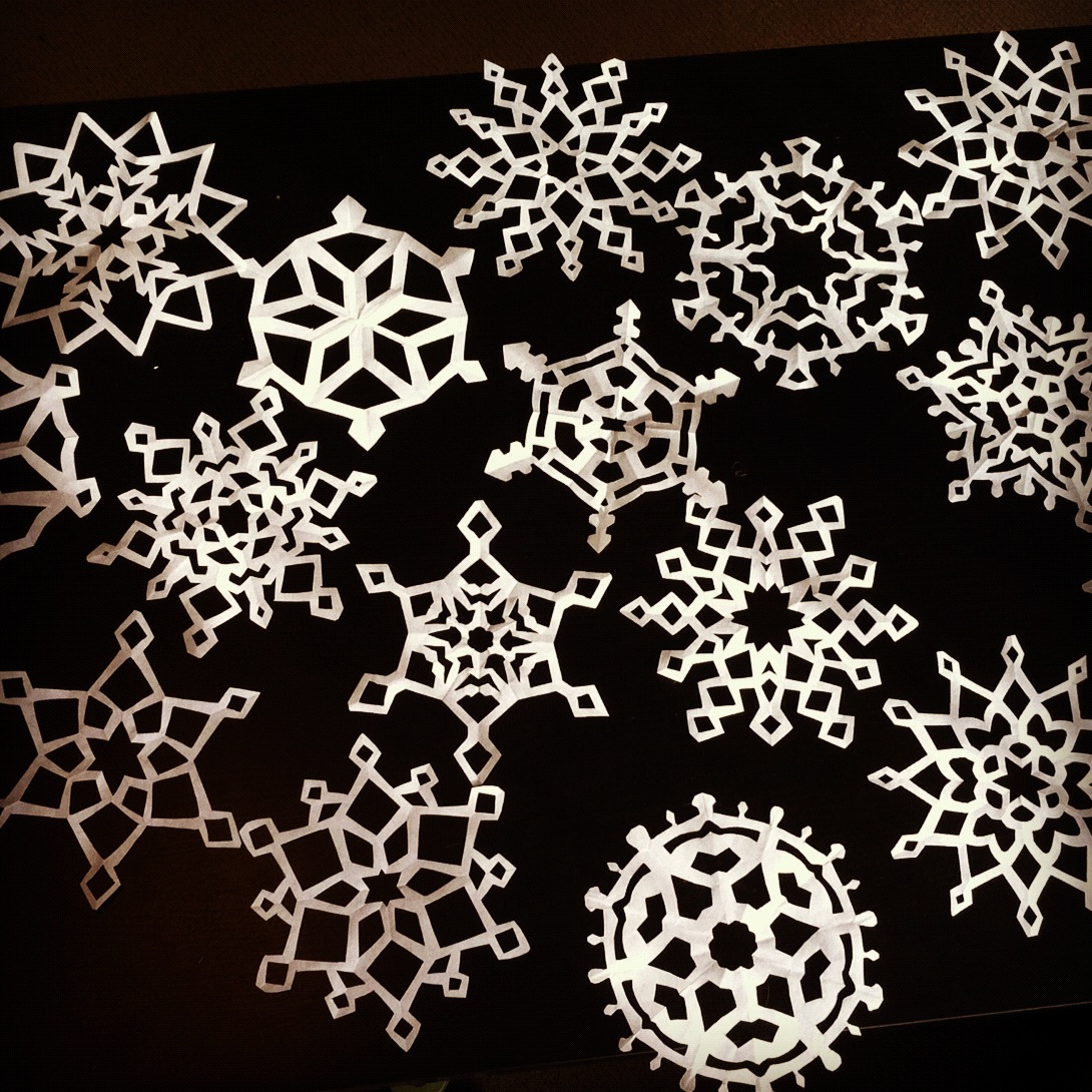 Snowflake writing template printable image