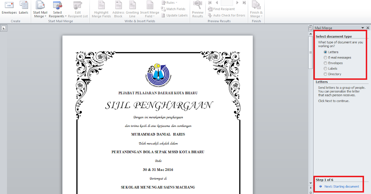 Cara Nak Buat Sijil Di Microsoft Word  JuliettebilThomas