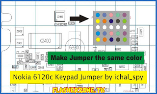   Nokia 6120 keypad ic ways jumper diagram hardware problem solution