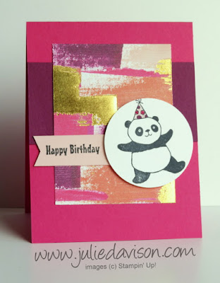Stampin' Up! Party Pandas Birthday Card ~ 2018 Sale-a-Bration ~ www.juliedavison.com