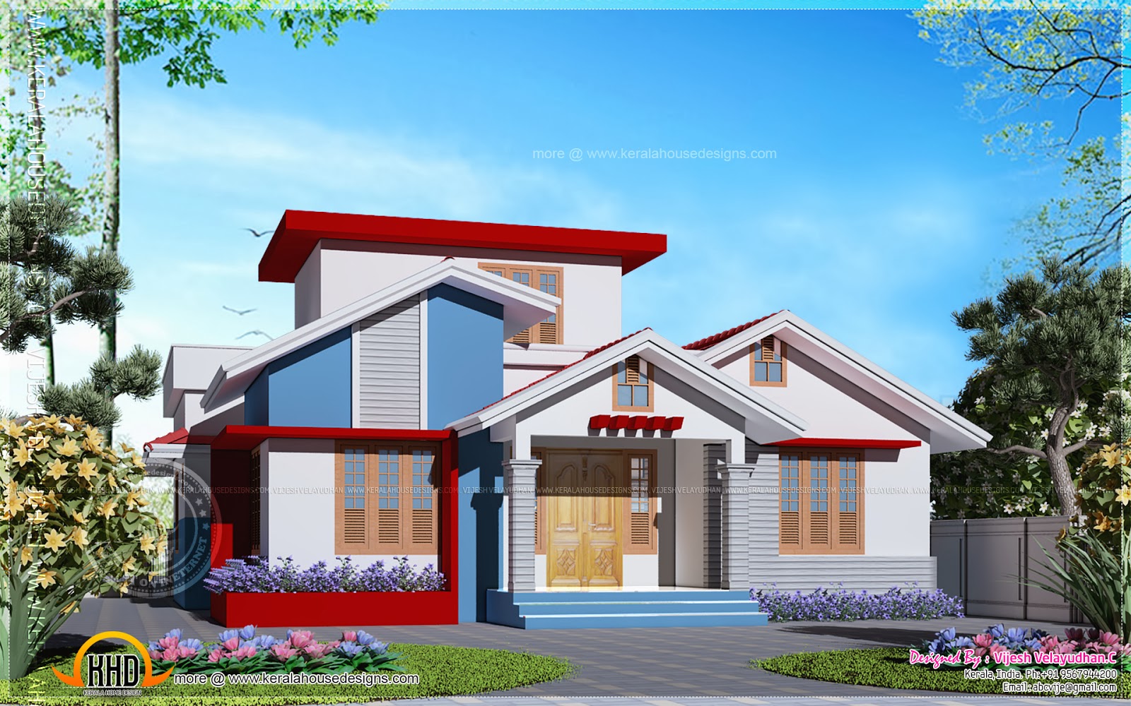 Kerala home  design  single  floor  Kerala home  design  and 