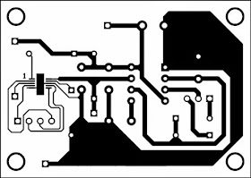 Fig. 2: An actual-size, single-side PCB for the brushless DC motor driver