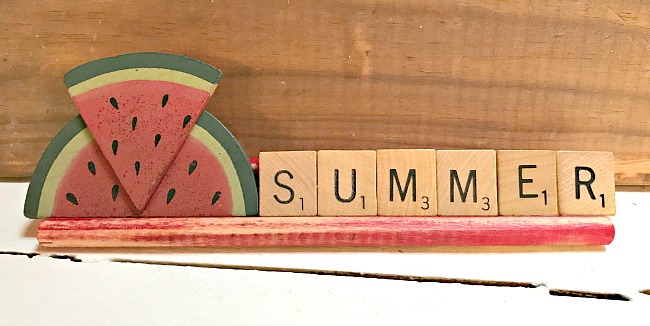 summer sign with watermelon