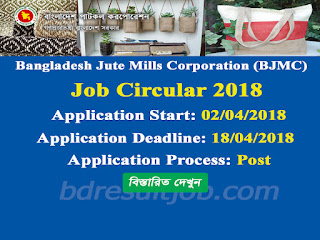 Bangladesh Jute Mills Corporation (BJMC) Job Circular 2018