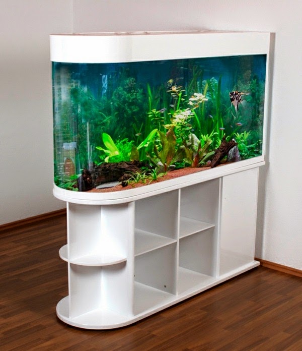 Use aquarium as a room divider – 26 examples.