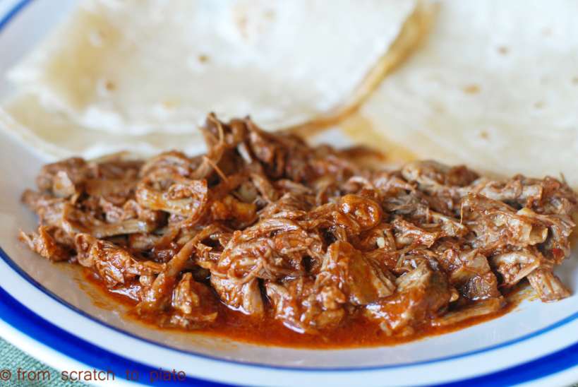 slow recipe roast chuck cooker for Red homemade chile red sauce) Cooker Chile Beef Slow by (with From