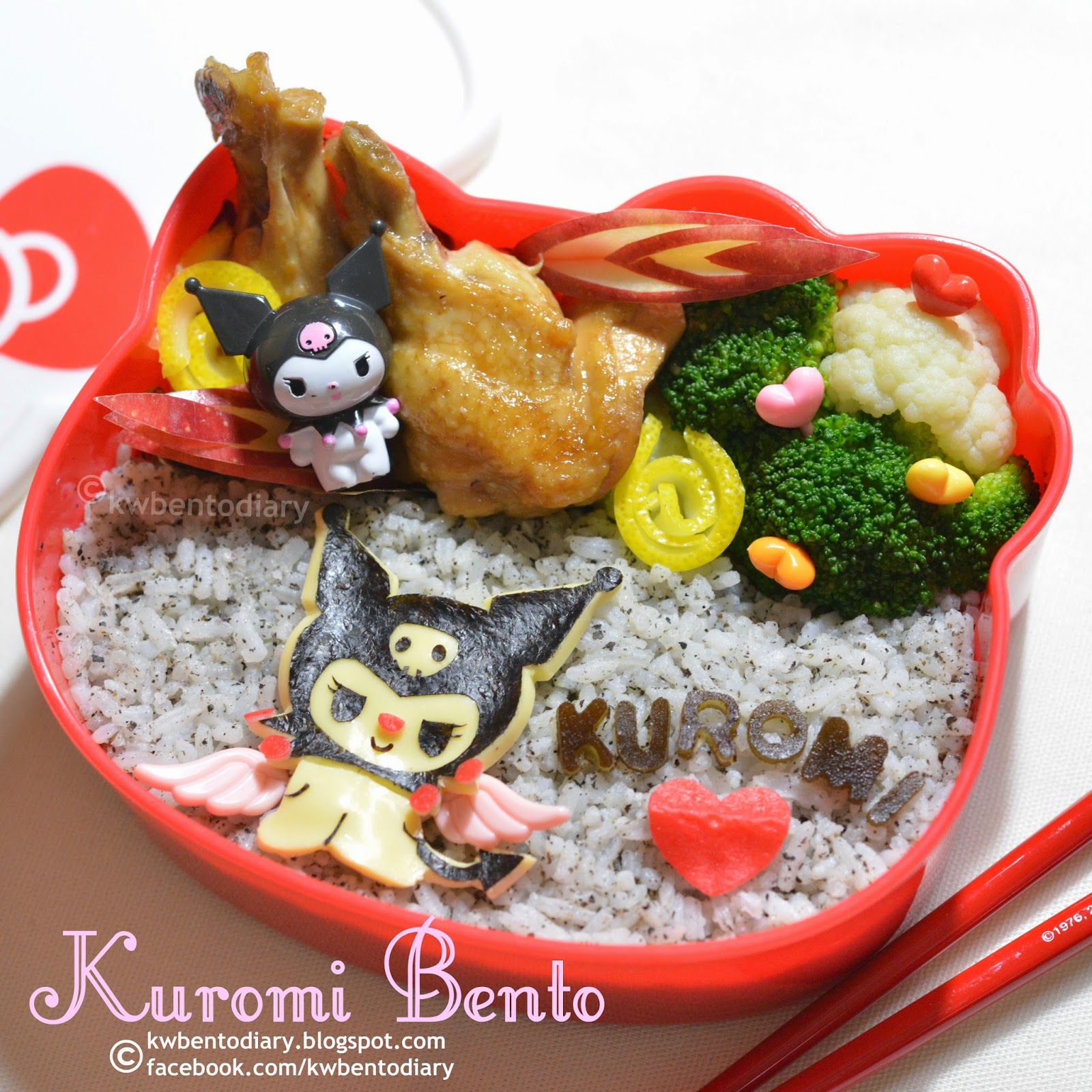 Kuromi got her wish!  Bento box, Bento, Bento box recipes
