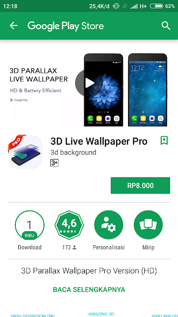 Harga 3D Parallax Live Wallpaper PRO