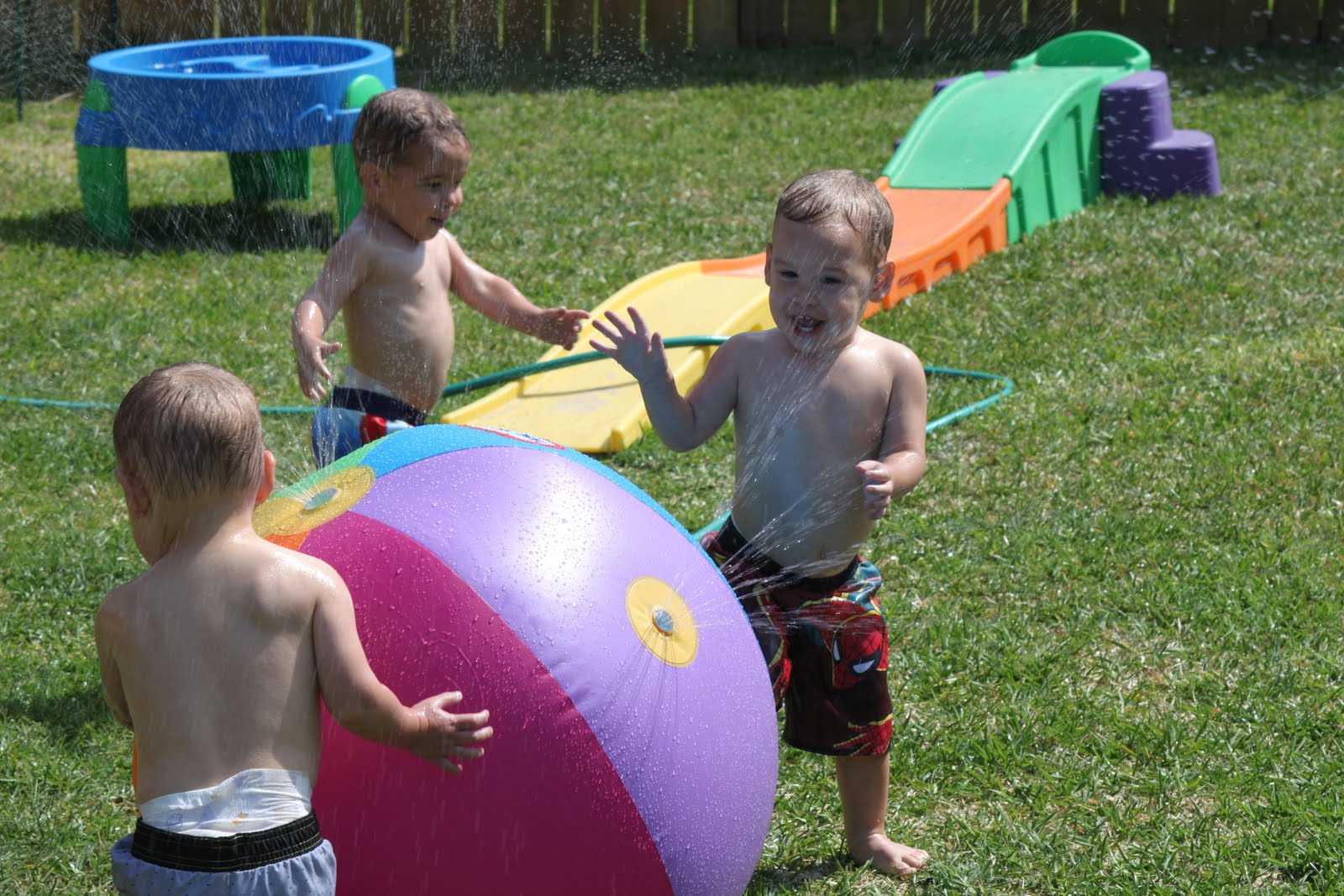 Summer Fun! Sprinkler and Water Balloons! - YouTube 
