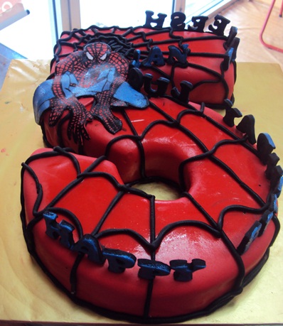 Kek Afrina: Spiderman Number 5 Cake