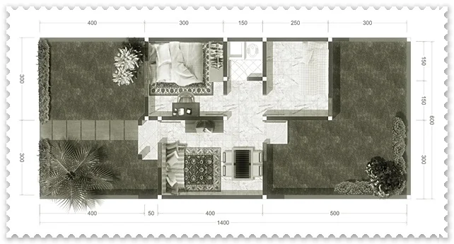gambar sketsa rumah tipe 21 minimalis modern