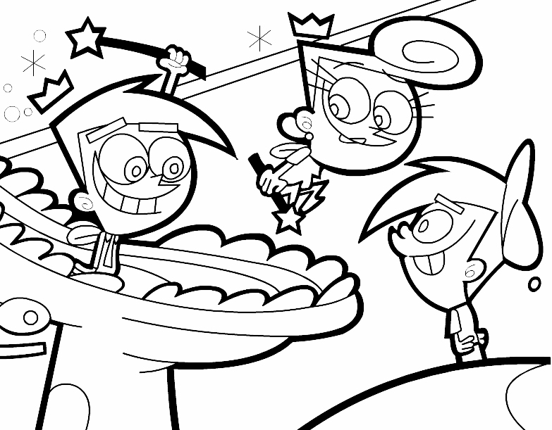 fairy odd parent coloring pages - photo #1
