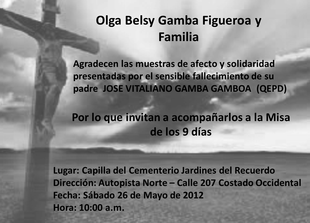 Centro de Tecnologías para la Construcción y la Madera: Misa de los 9 días