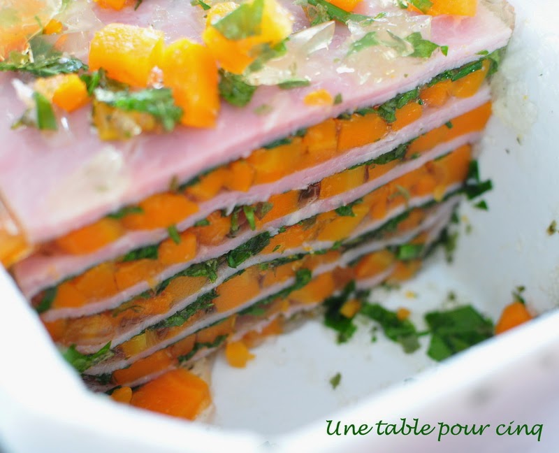 Une table pour cinq Terrine de jambon aux herbes