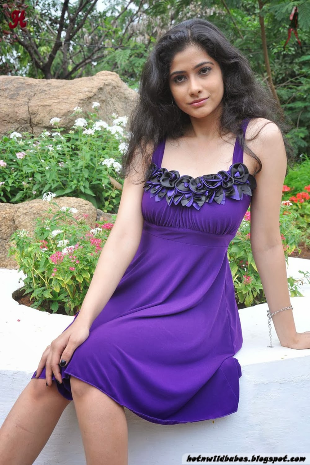 Kasmeera Flaunting Her Figure In Purple Mini Gown Hot N Wild Babes
