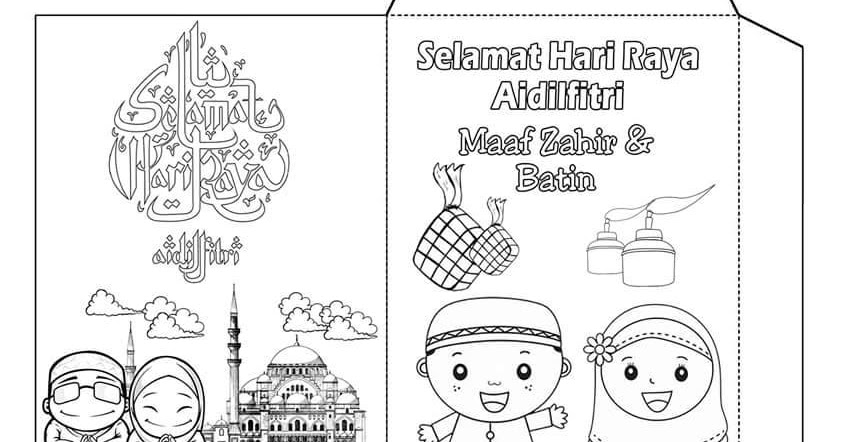 Colouring Gambar Mewarna Hari Raya