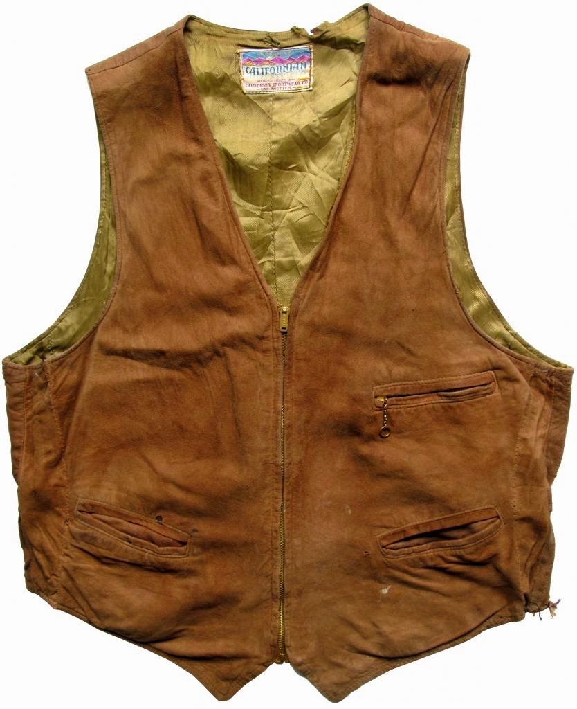 1930s Californian suede leather vest
