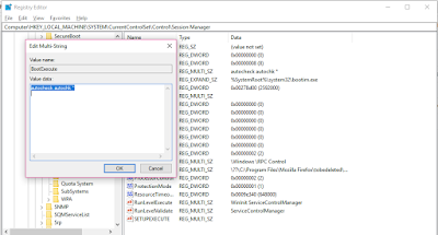 ubah value boot executeac autocheck autochk *
