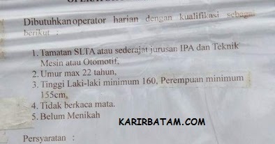 Lowongan Kerja PT. Team Metal Indonesia - Lowongan Kerja Batam 2022