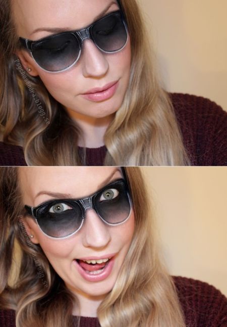 Sandra Holmbom auto-maquiagens criativas e bizarras Óculos de sol