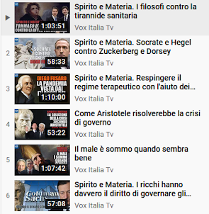 Spirito e Materia Play List Vox Italia TV