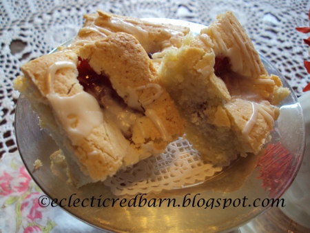 Eclectic Red Barn: Easy Cherry Squares close up