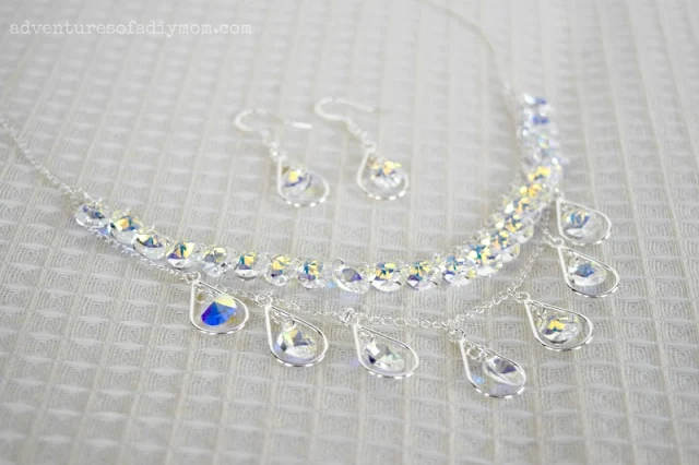 Teardrop Necklace and Earrings Set