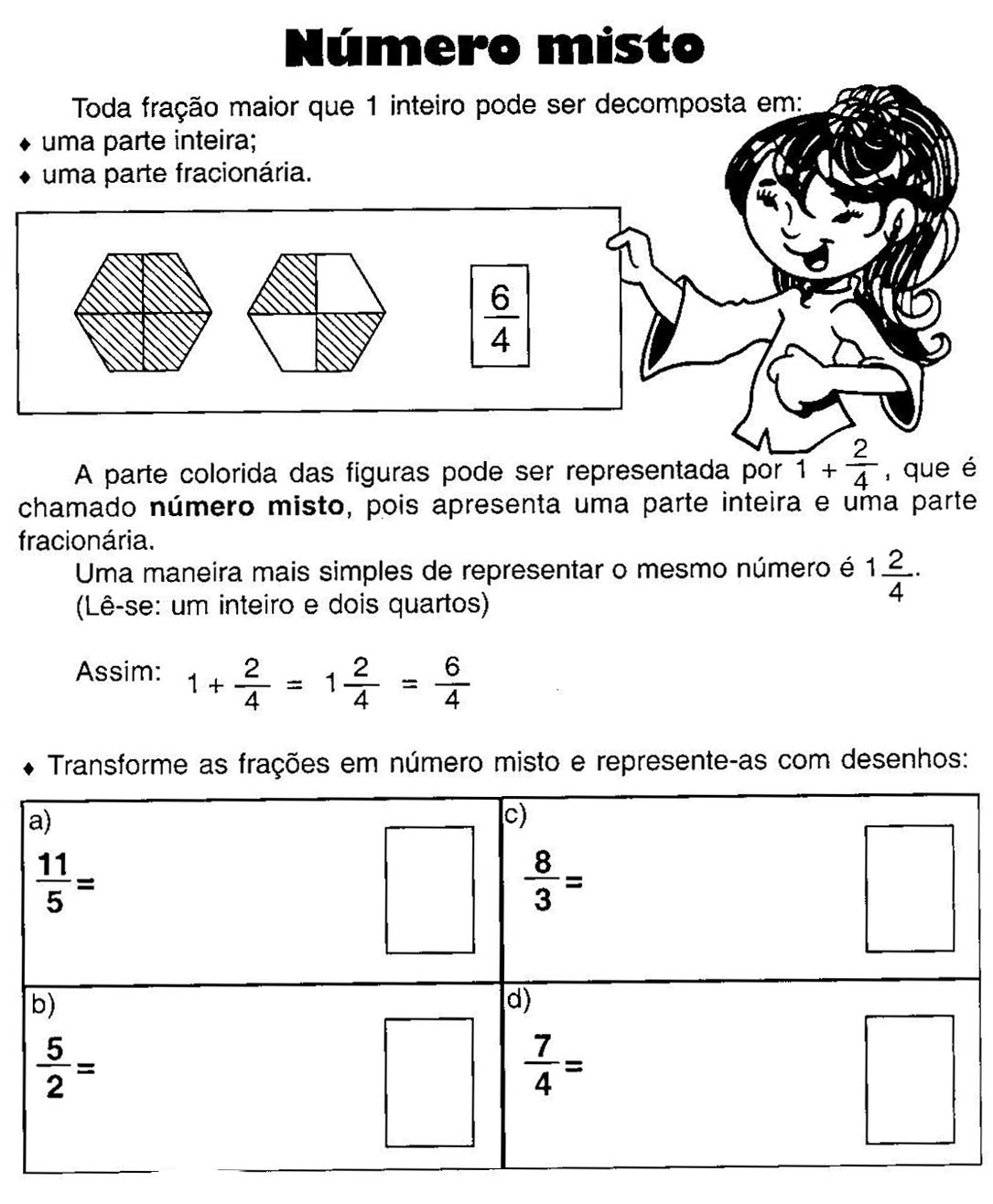 FRAÇÕES 4° ANO ATIVIDADES P IMPRIMIR (IV) - ATIVIDADES E DESENHOS