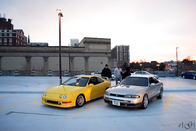 Honda Integra DC2 & Nissan Skyline R33 japoński sportowy samochód coupe VTEC