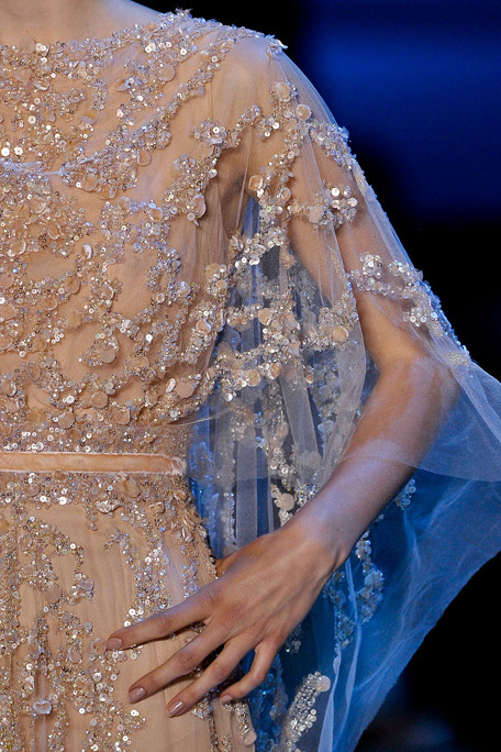 Things Lovely: Dress details by Elie Saab {fall 2011 couture}
