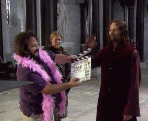 Viggo Mortensen gif Viggo Mortensen gif senhor dos aneis bastidores