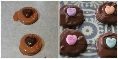 Toppings for Oreos, heart junior mints, conversation hearts