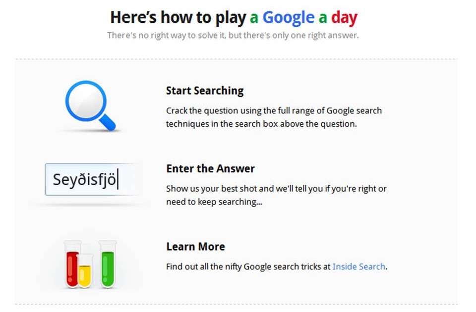 No Shhing Here: A Google a Day