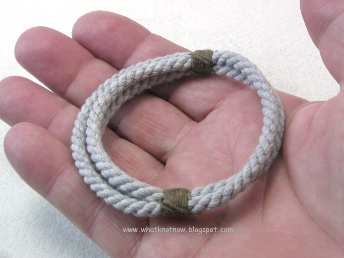 Knots and fiber bracelets hand twisted grey rope bracelets 3852