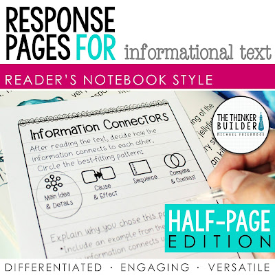 https://www.teacherspayteachers.com/Product/Readers-Notebook-Response-Pages-for-Informational-Text-HALF-PAGE-SET-1045191