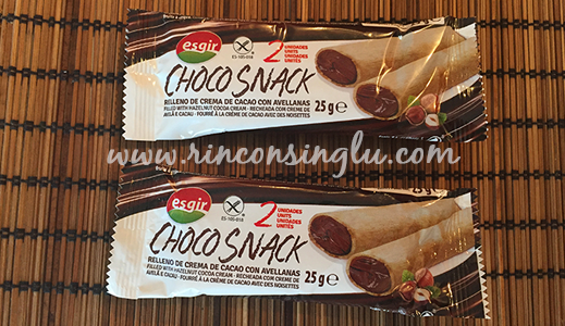 snacks sin gluten rellenos de cacao