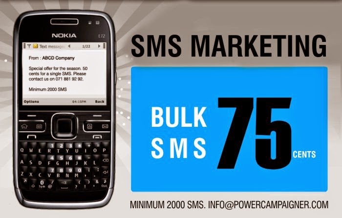 SMS Marketing - 75 Cents per Campaign.