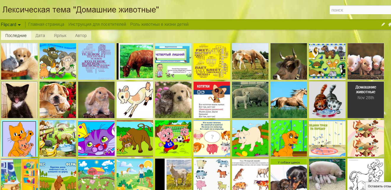 Логопедические онлайн-альбомы: Лексическая тема "Домашние животные"