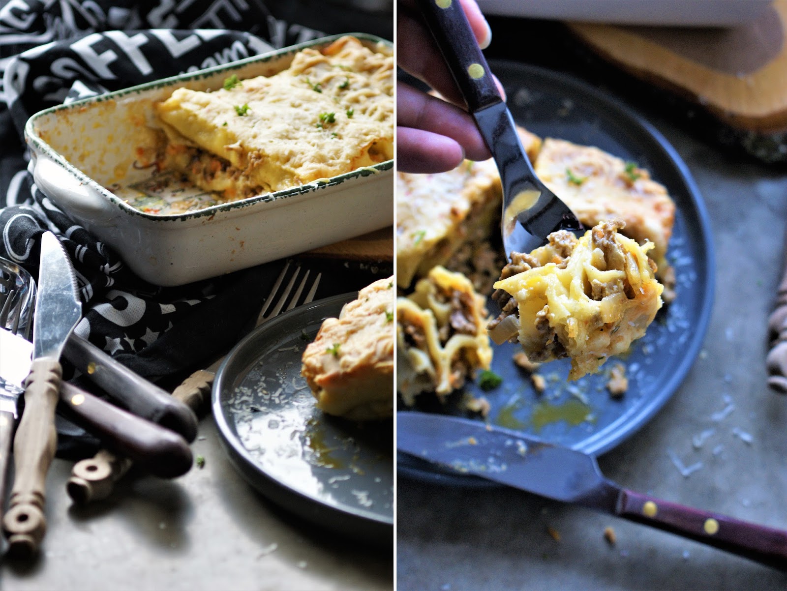 Cannelloni mit würziger Füllung aus Hackfeisch, Feta, Pilzen und ... Cannelloni mit würziger Füllung aus Hackfeisch, Feta, Pilzen und ...
