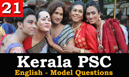 Kerala PSC - Model Questions English - 21