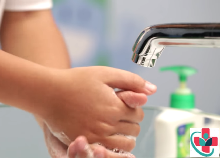 Hand-washing with soap protects health and saves lives.