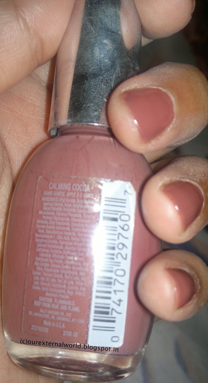 Sally Hansen Maximum Growth Plus Nourishing Nail Color - Calming Cocoa -  Review & Swatches